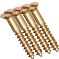 Brass Slotted CSK Wood Screws